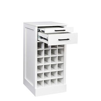 KWPZQEB Retro 24 Wine Bar Cabinet with Drawer, Wooden Buffet Cabinet for Dining Room