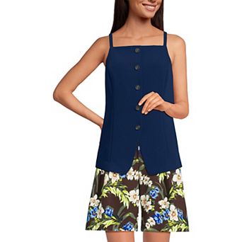 Women's Lands' End Washable Suiting Button Front Vest
