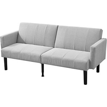 Convertible Futon Sofa Bed,Loveseat Couch with Adjustable Backrest,Sleeper Sofa Bed for Living Room