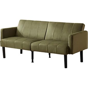 Convertible Futon Sofa Bed,Loveseat Couch with Adjustable Backrest,Sleeper Sofa Bed for Living Room