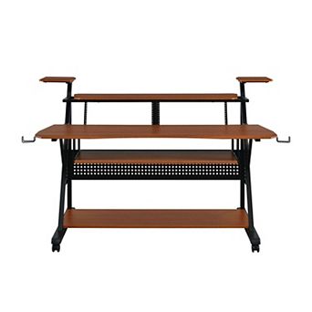 GOODSILO Professional Music Desk with Speaker Shelves and Cable Management