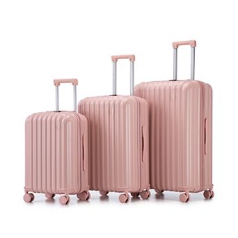 Merax 3 pcs/set in ABS Spinner Wheel Luggage, Carry on Suitcase, with Cup Holder