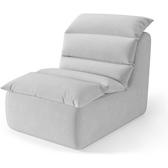 Bean Bag Chair, Lazy Floor Couch with High-Resilience Foam, Non-Slip Base