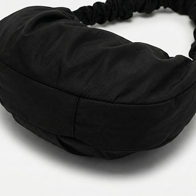 Women's Ruched Shoulder Bag with Adjustable Drawstring Sides Soft Lightweight Fabric