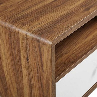 Wooden Wall Mount Nightstand with Sleek Design and Compact Size