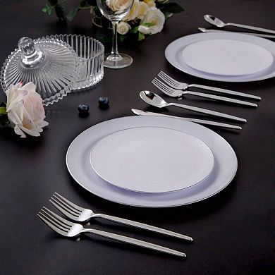 Gold Plastic Cutlery Set, 160 Pcs, Elegant White Gold, Perfect for Parties
