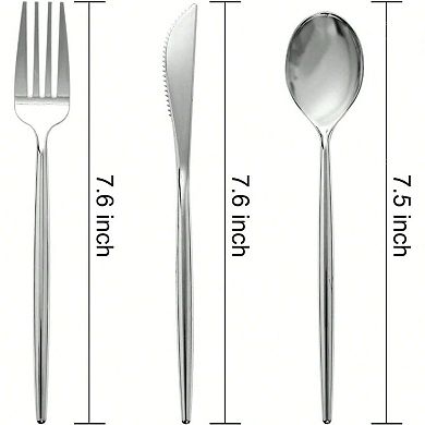 Gold Plastic Cutlery Set, 160 Pcs, Elegant White Gold, Perfect for Parties