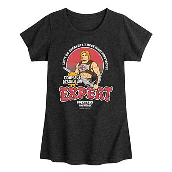 Girls 7-16 Masters Of The Universe He-Man Conflict Resolution Expert Graphic Tee