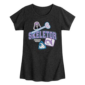 Girls 7-16 Masters Of The Universe Skeletor Patches Graphic Tee