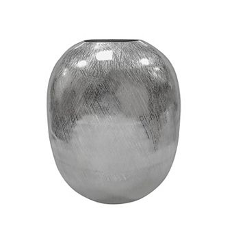 TOEMOA Decorative Aluminum Vase with Metallic Finish for Home Centerpiece