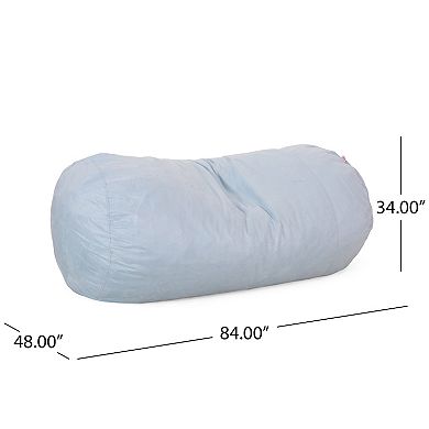 GOODSILO Foot Cylindrical Microfiber Bean Bag Chair with Removable Cover