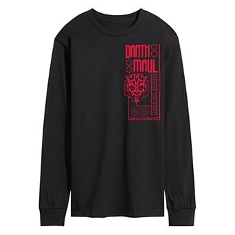 Men's Star Wars: Maul – Shadow Lord Twice The Menace Long Sleeve Graphic Tee