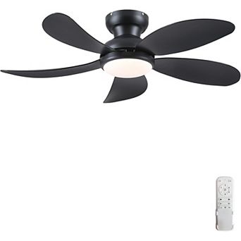 42 in Flush Mount Ceiling Fan with Light DC Motor Remote and App Control 6 Speed Reversible