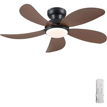 42 in Flush Mount Ceiling Fan with Light DC Motor Remote and App Control 6 Speed Reversible