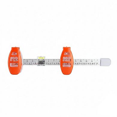 Wall Mount Measuring and Leveling Tool with Dual Position Markers and Built In Bubble Level