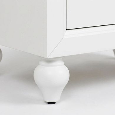 Nightstand with Melamine & Rubberwood Frame for Cozy Bedroom