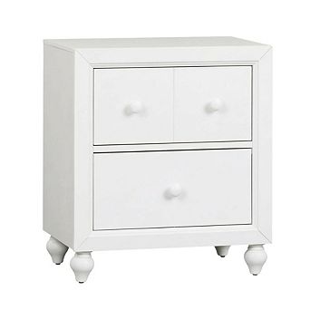 Nightstand with Melamine & Rubberwood Frame for Cozy Bedroom