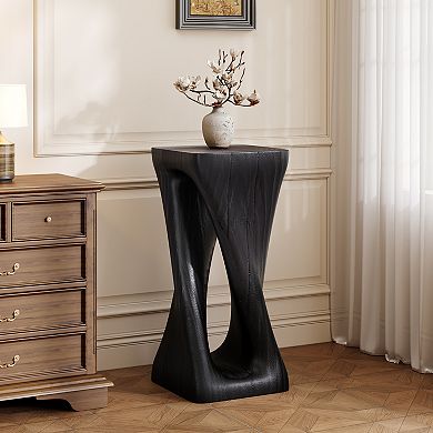 KWPZQEB Twist Shape Side Table, Pedestal Furniture