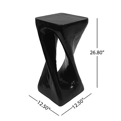 KWPZQEB Twist Shape Side Table, Pedestal Furniture