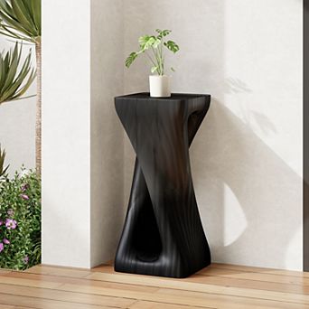 KWPZQEB Twist Shape Side Table, Pedestal Furniture
