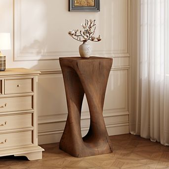 KWPZQEB Twist Shape Side Table, Pedestal Furniture