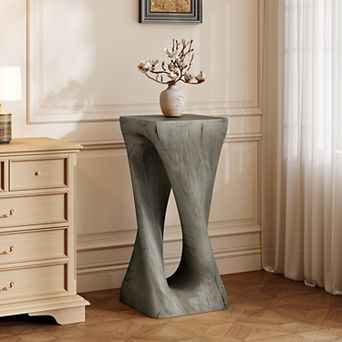 KWPZQEB Twist Shape Side Table, Pedestal Furniture