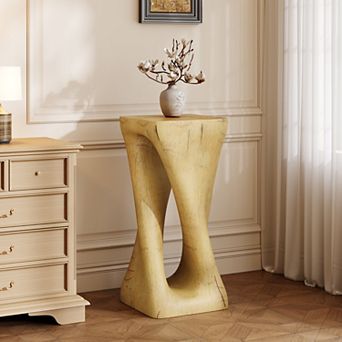 KWPZQEB Twist Shape Side Table, Pedestal Furniture