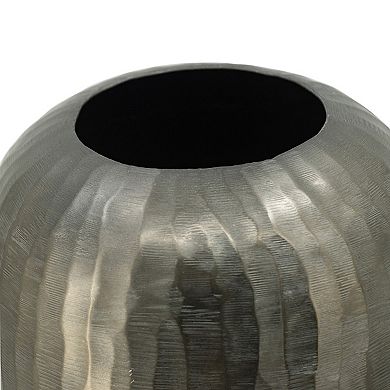 TOEMOA Contemporary Layered Chisel Oval Vase for Modern Home Decor