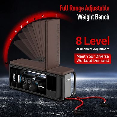 HARISON Adjustable Weight Bench for Home Gym, Workout Bench with 1000 lbs Capacity (HRK-610)