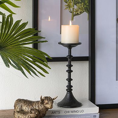 TOEMOA Tall Spindle Design Decorative Iron Candle Holder for Home Accent