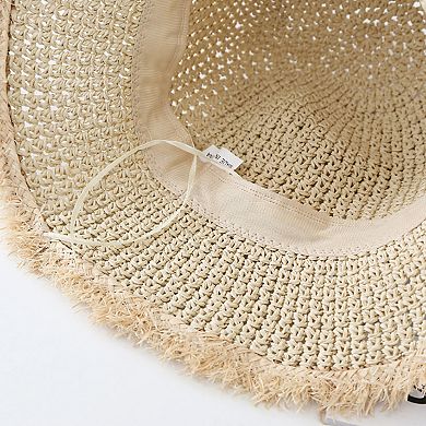 Womens Packable Straw Sun Hat Breathable Summer Beach Travel Hat