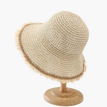 Womens Packable Straw Sun Hat Breathable Summer Beach Travel Hat