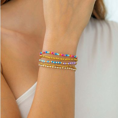 Summer Beaded Bracelet Stacking Set
