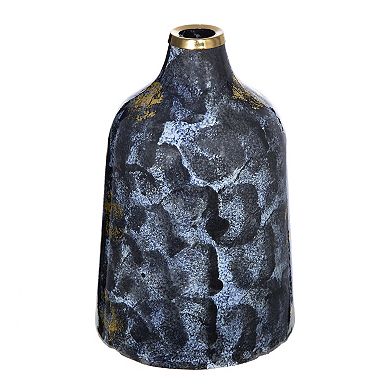 TOEMOA Decorative Glass Flower Vase with Contemporary Curved Silhouette