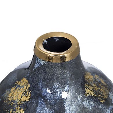 TOEMOA Decorative Glass Flower Vase with Contemporary Curved Silhouette