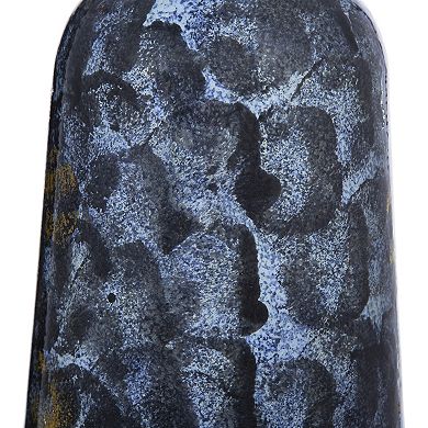 TOEMOA Decorative Glass Flower Vase with Contemporary Curved Silhouette