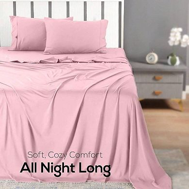 Jersey Cotton Blend Sheet Set - Soft, Stretchy, All-Season Comfort