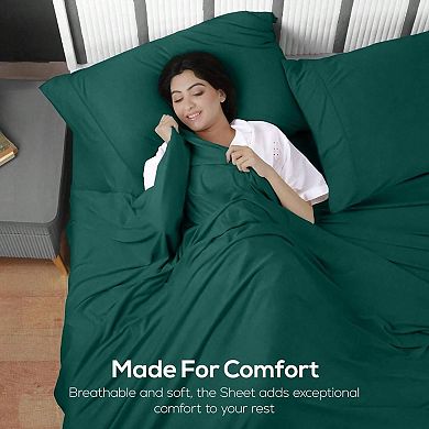 Jersey Cotton Blend Sheet Set - Soft, Stretchy, All-Season Comfort