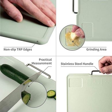 3 piece Cutting Boards With Stainless Steel Handle