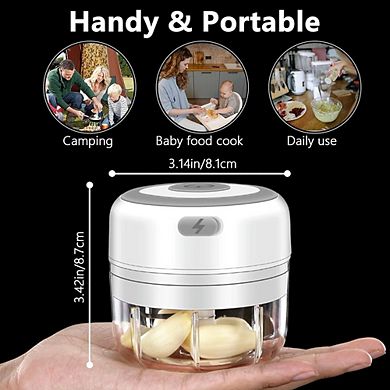 Electric Mini Garlic Chopper Portable Food Processor