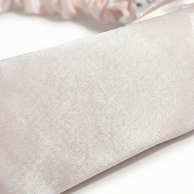 Women's Satin Shoulder Bag with Ruched Top Handle Adjustable Crossbody Strap