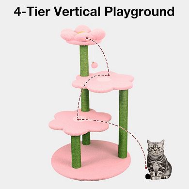KWPZQEB Removable Perch Cat Tree Scratching Posts, Multi-Level Cat Furniture