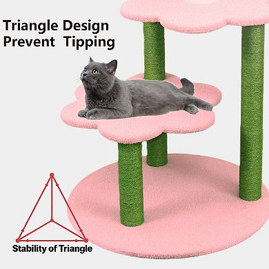 KWPZQEB Removable Perch Cat Tree Scratching Posts, Multi-Level Cat Furniture