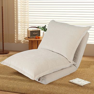 GOODSILO Convertible Floor Sofa Bed with Adjustable Backrest and Pillows