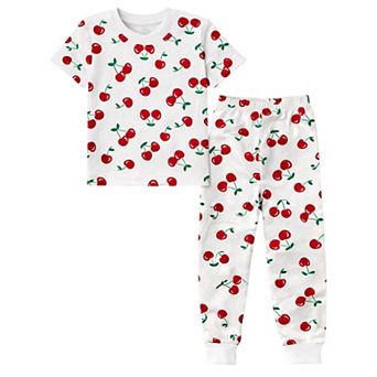 Kids Girls Short Sleeve Pajamas Set Snug Fit Soft & Stylish Cozy Comfortable Sleepwear Sets