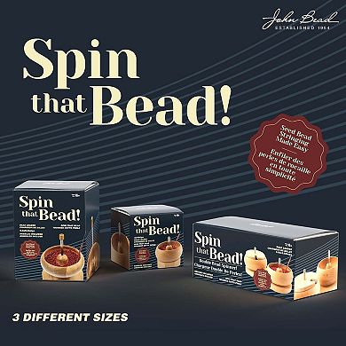 John Bead 4" x 4" Mini Bead Spinner with 2 Beading Needles, Manual Spinning Tool for Jewelry Making