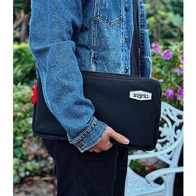 INGRILL Portable Charcoal Grill Stainless Steel Foldable Picnic BBQ with Carrying Case