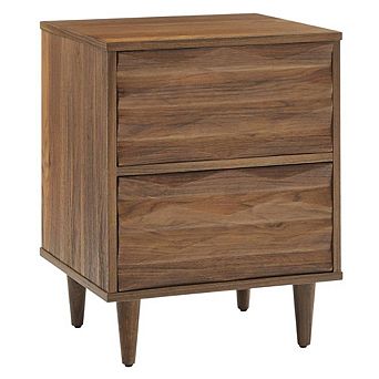 Nightstand with Two Drawers and Sleek Modern Design