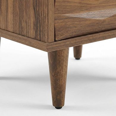 Nightstand with Two Drawers and Sleek Modern Design