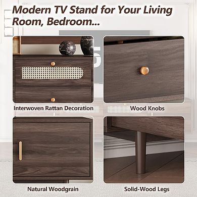 Storage Cabinet With 76" TV Stand